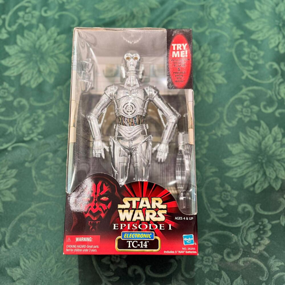 Vintage 1999 Star Wars Episode I Electronic TC-14 12" Figure NIB Sealed
